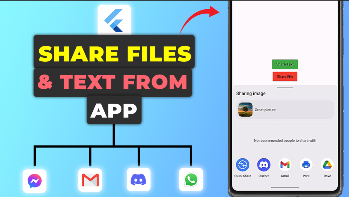 Share Text and Files in Flutter using Share Plus Flutter